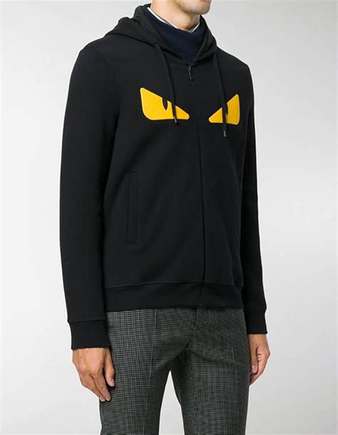 fendi hoodie with eyes|fendi zip up hoodie.